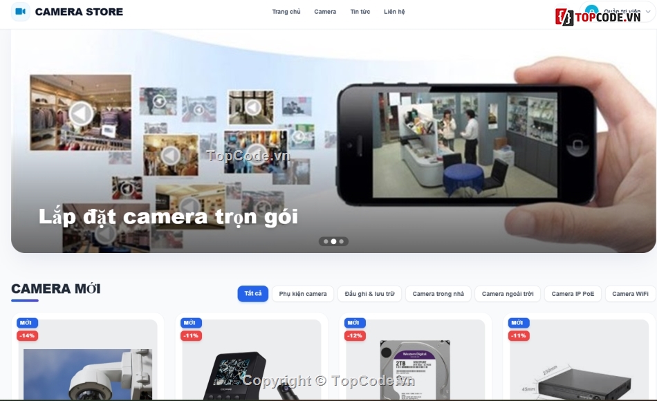 Website php,camera,bán camera